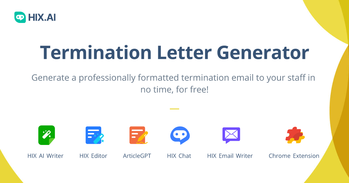 Termination Letter Generator Make Formatted Termination Letters for Free