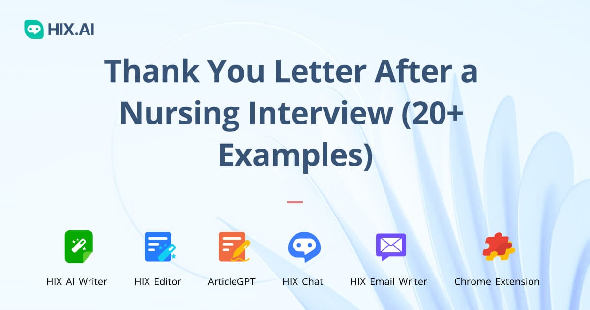 Nursing Interview Thank You Letter 👉🏻The BEST Cover Letters