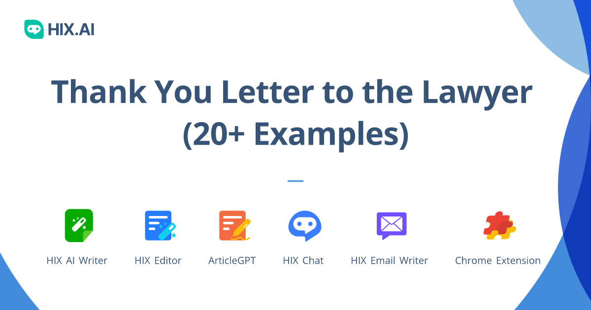 Thank You Letter to the Lawyer (20+ Examples) HIX.AI