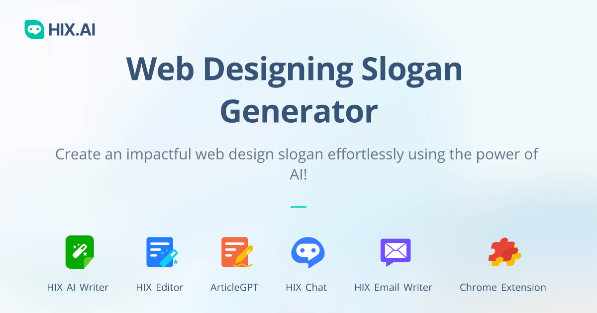 Free Web Designing Slogan Generator (500+ Interesting Examples) HIX.AI