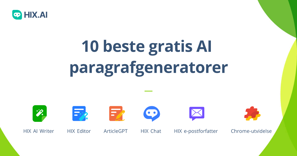 10 Beste Gratis AI Paragrafgeneratorer I 2024 | HIX.AI