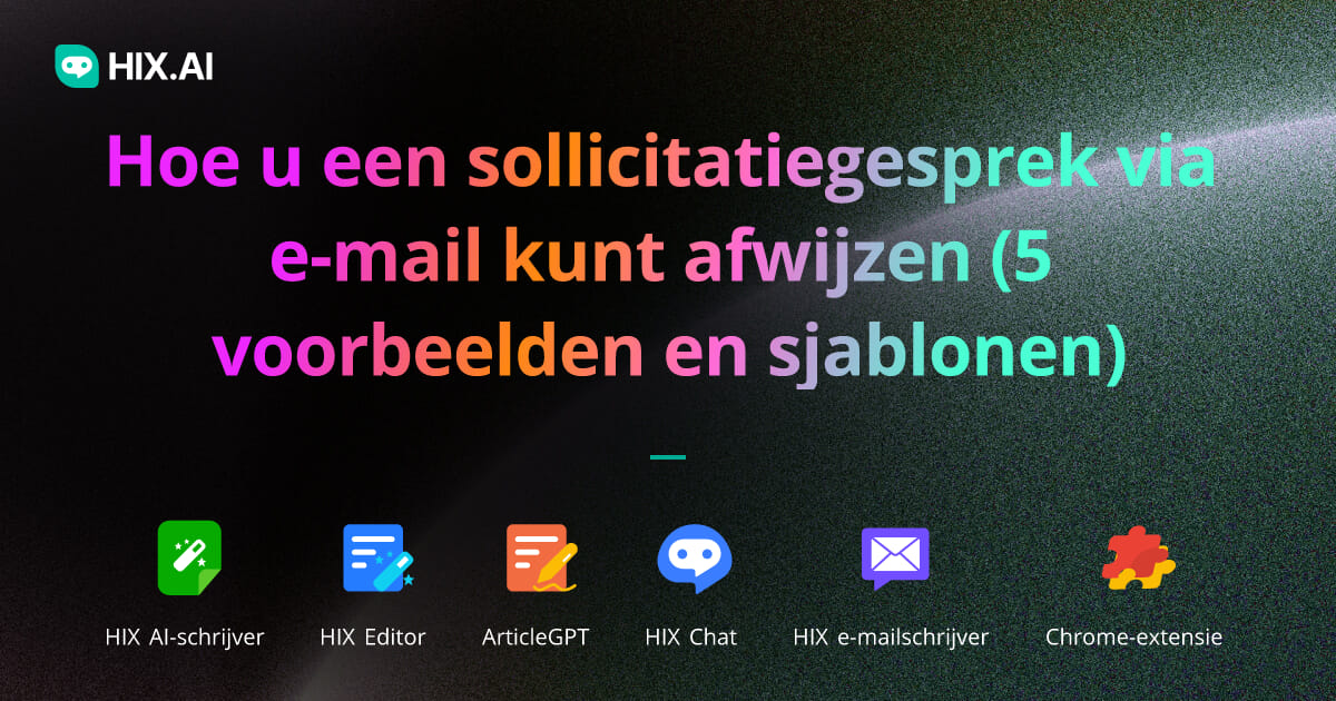 Hoe u een sollicitatiegesprek via email kunt afwijzen (5 voorbeelden