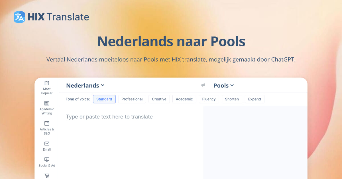 Nederlands Vertalen Naar Pools