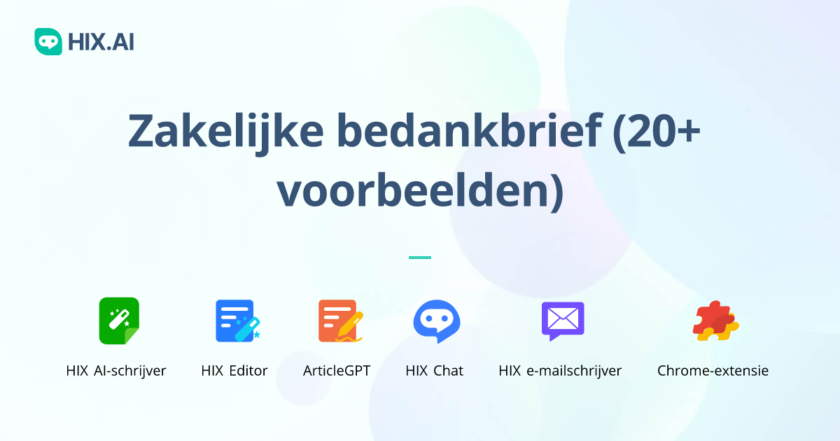 Zakelijke bedankbrief (20+ voorbeelden) | HIX.AI