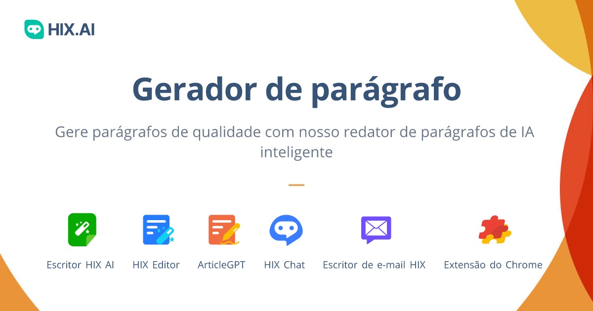 Gerador De Parágrafos AI Grátis: Escreva Um Parágrafo Para Mim | HIX.AI